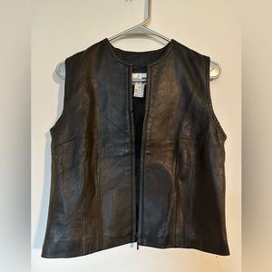 Vintage genuine leather vest